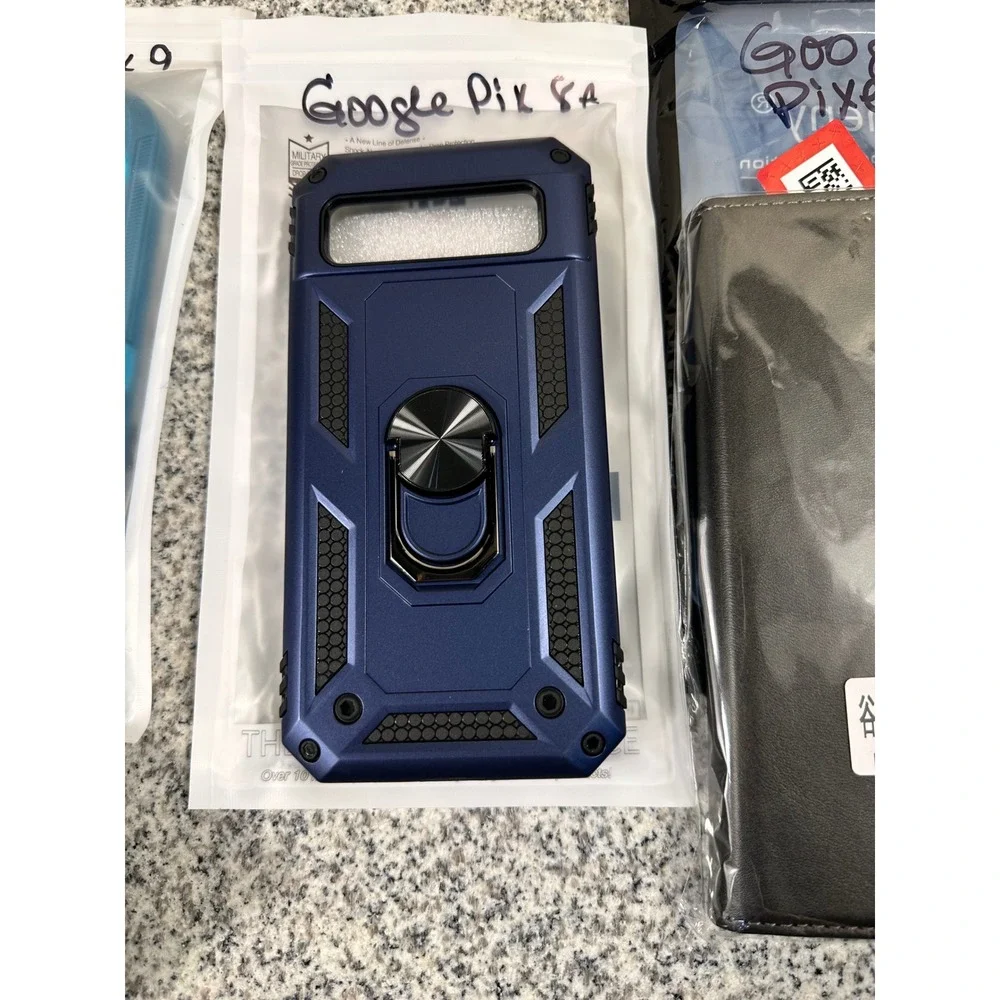 Google Pixel 8 Google 9 lot of‎ 5 Phone Case Ring Holder Dark Blue New resell